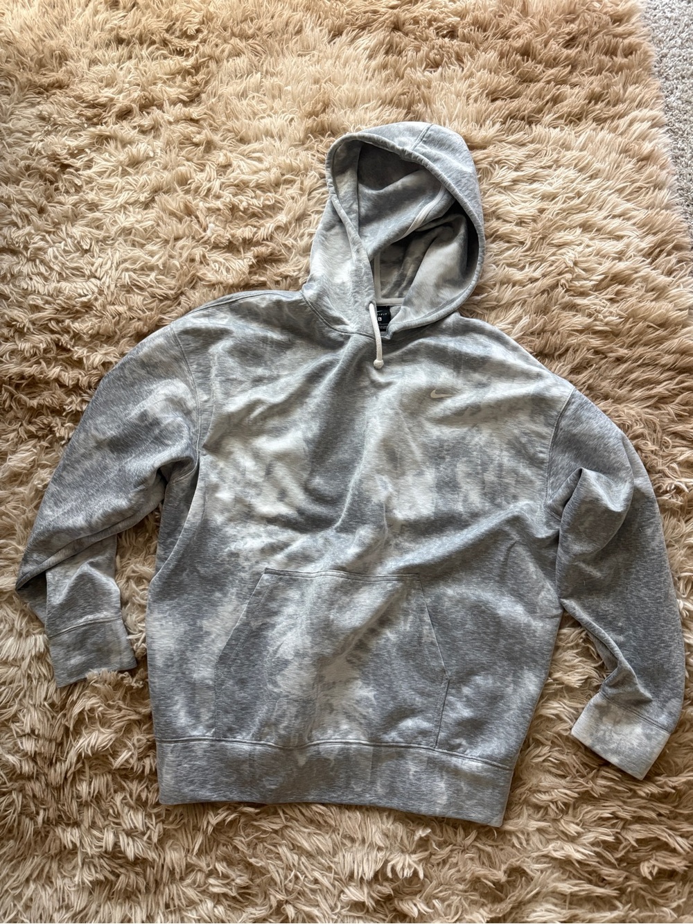 Nike Gray Tie-Dye Hoodie with Pocket